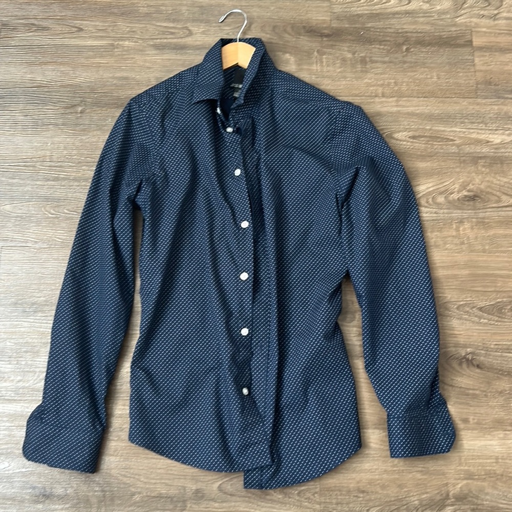 H&M White poker dots dress shirt